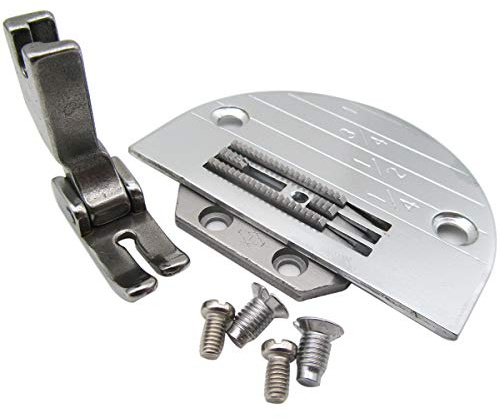 ckpsms Marca - # 24983+149057+147150LGW 1SET Piastra NEELDE, Piede, Cane MANOPOLA E Viti Adatto per Frutta Sangue Brother JUKI