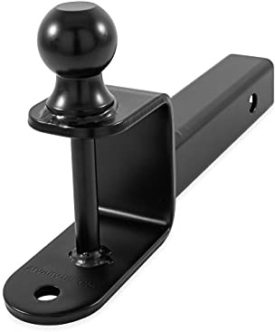 Black Boar ATV/UTV-Halterung mit Anhängerkupplungskugel und Seilwinde Schlaufe (4,8 cm Kugel, 3,8 cm Schaft) (66026)