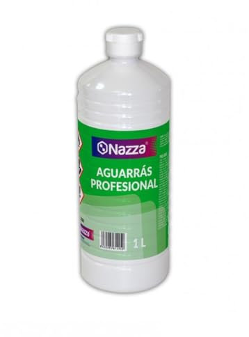 Aguarrás de uso Profesional Nazza SIN OLOR - Aguarrás para pinturas sintéticas o Diluyente orgánico sin disolventes recuperados - Botella de plástico de 1 litro