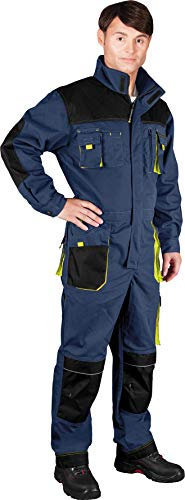 LEBER & HOLLMAN Schutzanzug Arbeitsanzug Schutzoverall Arbeitskombi Arbeitsoverall(FMN-O-GBY) (50)