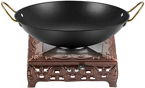MNSSRN Eisentopf Alkoholkocher, Feuerkontrolle Kleiner Hot Pot, Home Hotel Antihaft-Trockentopf, kommerzieller Kleiner Hot Pot,23.5cm