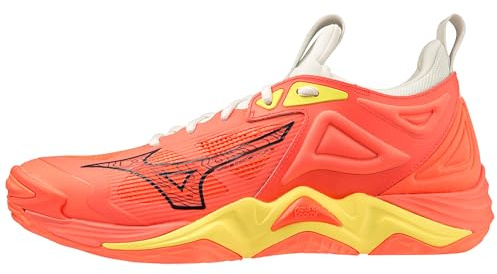 Mizuno Wave Momentum 3, Volleybollskor Unisex Vuxen, Neonflame Black Bolt2neon, 47 EU