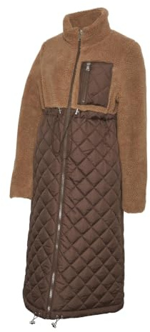MAMALICIOUS quiltad jacka mammajacka, Tobaksbrun, L