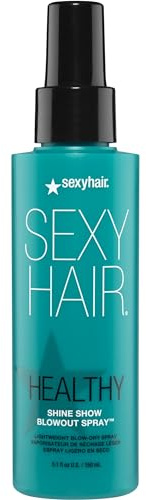 SexyHair Healthy Shine Show Blowout Spray, 5.1 oz | Nourishes Dry Hair | Provides Added Moisture | Sealing Hair Cuticle