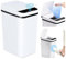 Sensor Mülleimer, Automatischer Mülleimer, Berührungsloser Mülleimer Bad, Mülleimer Küche mit Deckel, Mülleimer mit Sensor, Mülleimer Büro, No Noise Wasserdicht Mülleimer Sensor Weiß (12L)