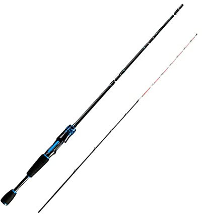 MOOWI Angelrute Ultraleichte Angelrute, 1,0/1,2/1,4 m, Bootsrute, Kohlefaser, Titanspitze, Jigging-Rute, Brückenangeln, herkömmliche Angelrute for Anfänger Angelzubehör (Color : C, Size : 1.0m)