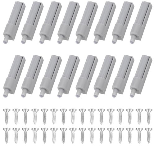 TNSLAND 16 Stück Softclose Türdämpfer Drucktüröffner, Schranktür Dämpfer mit 32 Schrauben, Softclose Nachrüsten Soft Close Nachrüstung, Türdämpfer Schrank für Schranktür in Büros, Küchen, usw