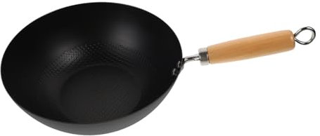 PRETYZOOM Small Wok Pan Japanese Iron Wok Bottom Fry Pan Cooking Pot for Home Kitchen Use