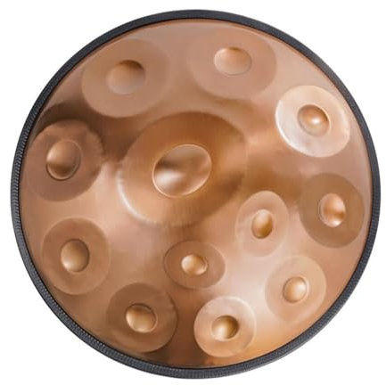 ORANGES Harmonic Handpan Drum in D-Moll 9/10/12 Töne Handtrommel Stahl Hand Pan Drum mit Tasche 432/440hz Percussion Instrument zur Klangheilung Persönliche Meditation Yoga(432Hz,12 Notes)