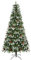 Uten Artificial 6ft Christmas Tree, PE Deluxe Snowy Artificial Indoor Home Xmas Tree Decoration, 850 Natural Looking PVC and PE Tips, 31 Groups Red Berries, Hinged Branches, Metal Stand, Reusable
