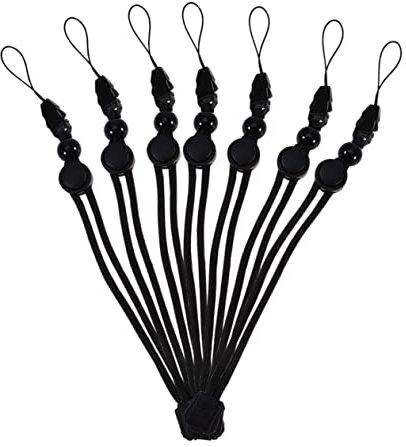 NUOBESTY 10 Correas de Muñeca Negras para Linterna y Cámara con Liberación Rápida y Ajuste Cómodo, Hechas de Plástico y Poliéster para Uso en Casa y Viajes