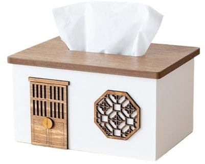 Kosmetiktücher Box Taschentuchbox-Halter, antiker Stil, Taschentuchbox-Abdeckungsspender, rechteckige Taschentuchspenderbox for Badezimmer, Küche, Wohnzimmer, Büro für Esszimmer Badezimmer Schlafzimme