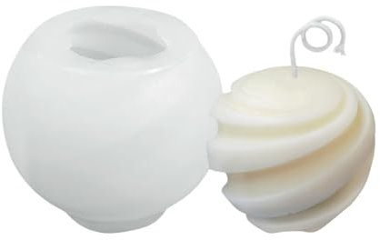 OUXUNDAI Candle moulds Silicone Mold Candle Chocolate Diy Yarn Ball Cake Candy Mold Baking-Thread Ball Lz-107-White