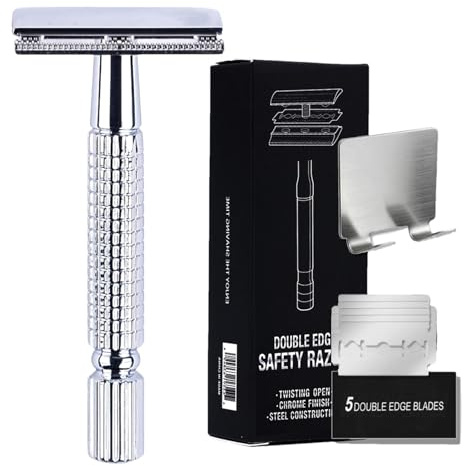 Razors à double bord pour hommes, rasoirs à double bord,Coupe à la barbe à double tranchant | Razors de sécurité pour les hommes avec une tondeuse de précision pour une utilisation à la maison, avec 5