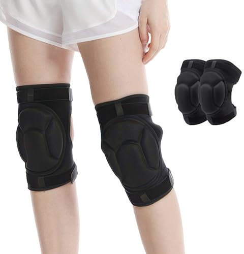 Bequeme & Stoßfeste Knieschoner mit Kniekissen – Ideal zum Arbeiten, Garten, Volleyball, Tanzen & Skifahren – Atmungsaktiv, Rutschfest mit Doppelt verstellbaren Bändern für sicheren Halt