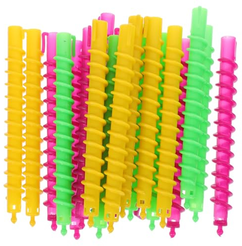 SHERCHPRY 100stücke Spiral Lockenwickler für Langes Haar Spiralwickler zum Locken und Wellen der Haare Zufällige Farbe