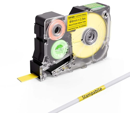 SUPVAN G16M Nastro per Etichette 12mm x 7,5m, Etichette Termiche Multiuso per Casse, Segnaprezzi, Gestione Magazzino, Etichette per Spedizione