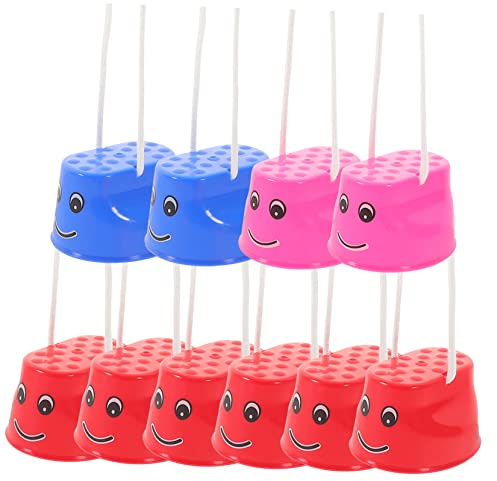 BESPORTBLE 5paare Stelzenschuhe Für Junge Mädchen Outdoor Sensorische Integration Training Tools Sport Spielzeug Mit Langem Handlichem Seil Für Stabiles Gehen Und Gleichgewichtstraining