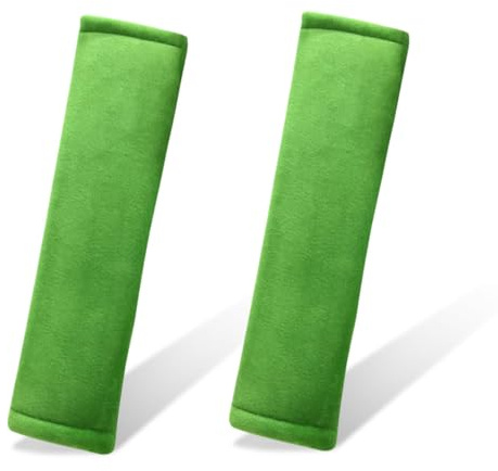 Tuxihapp 2PCS Car Seat Belt Pads Cover - Soft Fluff Car Seat Belt Shoulder Strap Cover Harness Pad Protect Your Neck - Universal Comfortable Seatbelt Strap Cushion for Most Cars & Backpacks (Green)