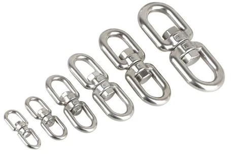 Connecteur pivotant œil à œil en acier inoxydable 304, Double manille pivotante for bateau(M4X4pcs)