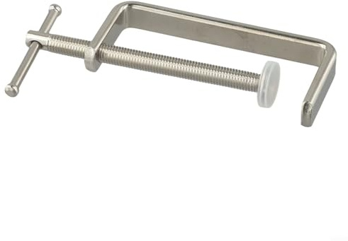G Clamp, Steel Woodworking Fixture with Soft Rubber Protective Cover for Firm Gripping, Non-Slip Board Clamping Device for Carpentry, DIY, and Workpiece Fixing(C)