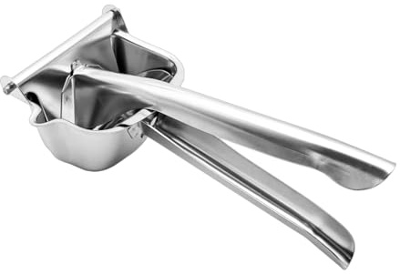 Heavy Duty Manual Juicer, Citrus Lemon Squeezer for Home Kitchen | Extended Leverage Handle, 304 Stainless, V-Shaped No-Drip Spout, Internal Filter Separates Pulp, Detachable Easy Clean