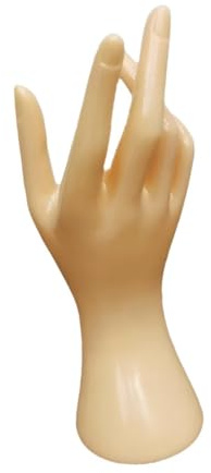 kesurpae Soporte de maniquí de mano para exhibición de joyas, solucionando dificultades para organizar collares, pulseras y anillos. Soporte para collares y anillos, modelo de, Color de piel, 22cm