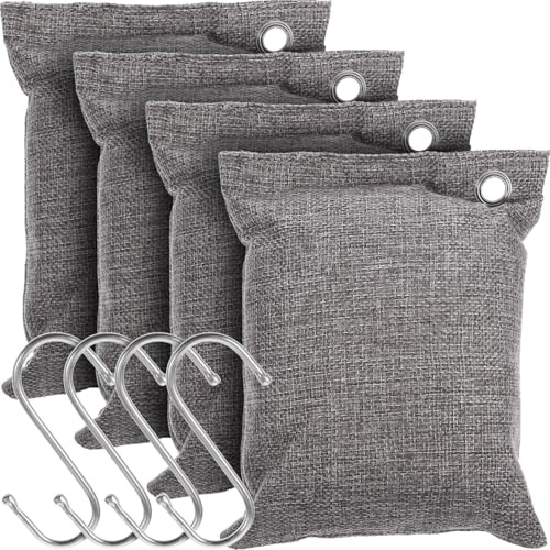 SECFOU Sacchetti di Carbone di Bambù Attivato Materiale Non Tessuto per Purificazione e Assorbimento Odori Set da 1, per Ambienti Umidi e Auto