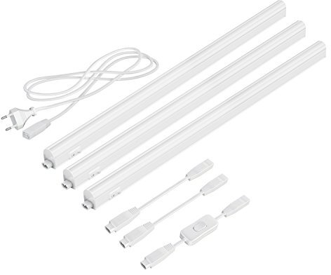 parlat LED Unterbau-Leuchten Rigel, je 57,3cm, mit Schalter, je 790lm, warm-weiß, 3er Set