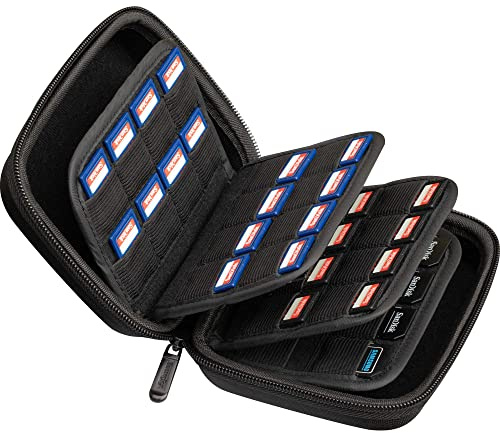 Large Capacity 63 Slots Storage Case Holder for SD Memory Cards, Switch Game Cartridges, PS Vita Game and Micro SD Cards