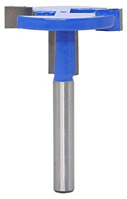 Bestgle 1/4 Inch Shank T-Slot Router Bit Carbide Wood Milling Cutter T-Track Woodworking Drill Bit Tool, Blue