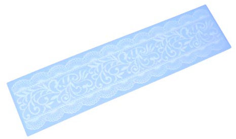 Amosfun Kuchen Spitzenform Silikon Kuchen Spitze Matte Fondant Dekoration Formen Werkzeug für Zuckerpaste für Hausbäckerei (Blau)