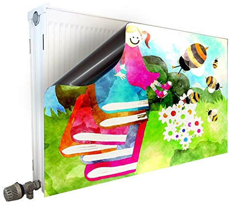 Smagnon Magnet Heizkörperverkleidung Heizkörperabdeckung Heizung Schutz Motiv Kinderbild-Bienen, Heizkörper Höhe:60 cm, Heizkörper Länge:60 cm