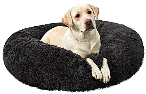 ANWA Washable Dog Round Bed - XLarge Donut Dog Bed, Comfy Calming Cuddler