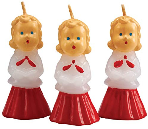 Decorative Vintage Style Christmas Caroler Candles - Set of 3