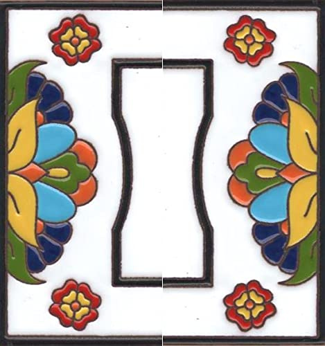 Hausnummern aus Keramik mit spanischem Miami-Design, für Türnummern und Rahmen (Enden als Set)