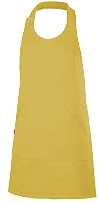 VELILLA Unisex Delantal Tipo Peto Corto Y Abotonado Kurze Latzschürze mit Knopfleiste