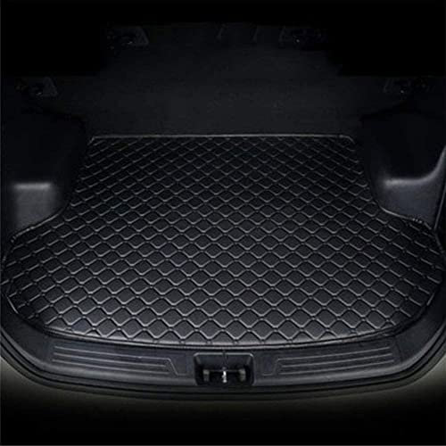 YHQKJ Kofferraummatte Auto Kofferraummatten für V-W Golf 6th 2009-2013, Künstlich Leder Schutzmatte rutschfest Kofferraumwanne Wasserdicht Autozubehör,A/All-Black