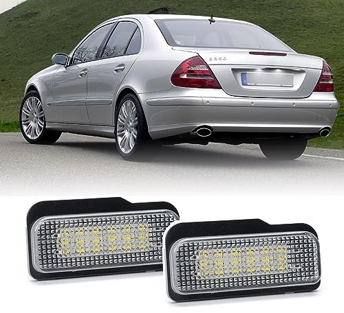 njssjd LED-Kennzeichenbeleuchtung für M.ercedes Benz C-Klasse S203, E-Klasse W211 S211, W219 R171 Nummernschildbeleuchtung, weiße hintere Tag-Lampe