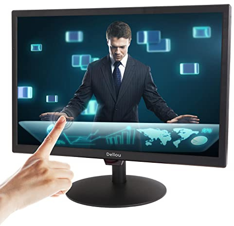 20 Inch Touch Screen Monitor LCD Screen Security Camera Monitor Multifunction HDMI, AV, BNC, VGA, USB Interface Computer Monitor CCTV Built-in Speaker 1600x900 Full HD