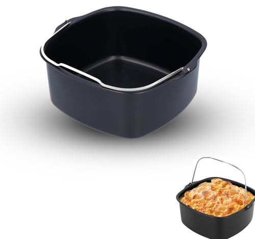 Moule à gâteau de friteuse de fer de gâteau, 18 cm Baril à Gâteau ensemble de moules à gâteau ronds de cuisson Friteuse à Air Moule Gâteau accessoires de Cuisson pour HD9925 HD9860 HD9905 01