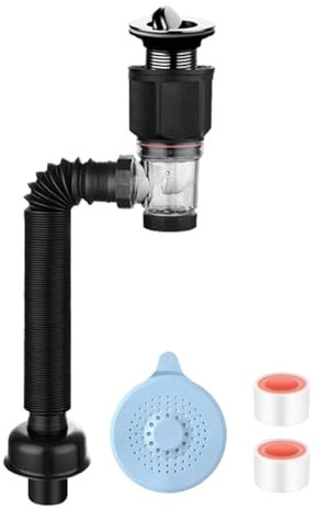 Tuyau de vidange d'évier de cuisine, tuyau extensible | Tuyau de vidange extensible et flexible pour évier, pièces de vidange d'évier générales
