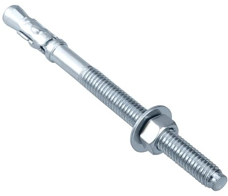 Party Animals 3/8 x 4 Inch Wedge Anchor, 10 PCs Zinc-Plated Industrial Fastener Anchor Bolts for Cement, Concrete