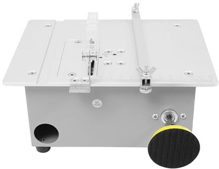 Mini scie de table multifonction de 0,1 à 20 mm - Lame de scie réglable en hauteur - Scie de précision portable avec un disque de polissage - Coupe de PCB - Bois