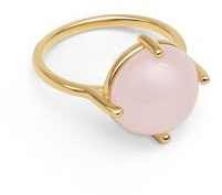 SINGULARU - Anillo Celebrate Pink. Latón con Acabado Baño en Oro de 18 Kt. Joyas para Mujer. Talla 10 a 18