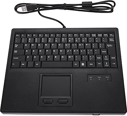 Mtlavishness 10in trådbundet tangentbord med pekplatta för exakt beröringskontroll idealisk för flera operativsystem som DOS Linux Unix Mac OSX levereras med 84 saxfotutformade