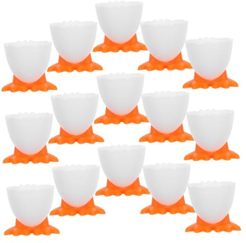 HEATSHAKING Hueveras De Plástico 20 Piezas Diseño De, Soporte Individual Para Huevos Duros, Expositor Alto y Estable Para Desayuno Casa y Restaurante