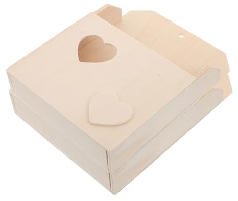 ibasenice 2pièces Mural Bois Boîte à Enveloppes Décorative Organisation Maison Rangement Créatif Pour Garçon Fille