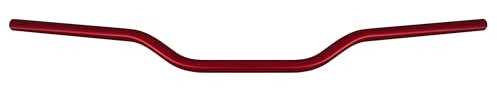 Accossato Manubrio in alluminio per moto/motocross/enduro, piega bassa, 22 mm di diametro-Rosso