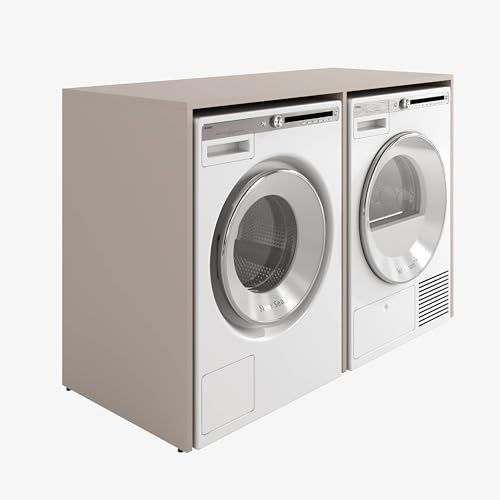 PLATAN ROOM Armoire pour machine à laver ou sèche-linge - Largeur : 130 cm - Sans armoire - Cachemire
